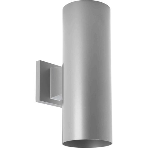 Cylinder 2 Light 14 inch Metallic Gray Outdoor Wall Cylinder in Metallic Grey, Standard