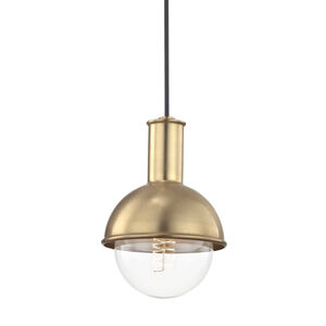 Riley 1 Light 6 inch Aged Brass Pendant Ceiling Light
