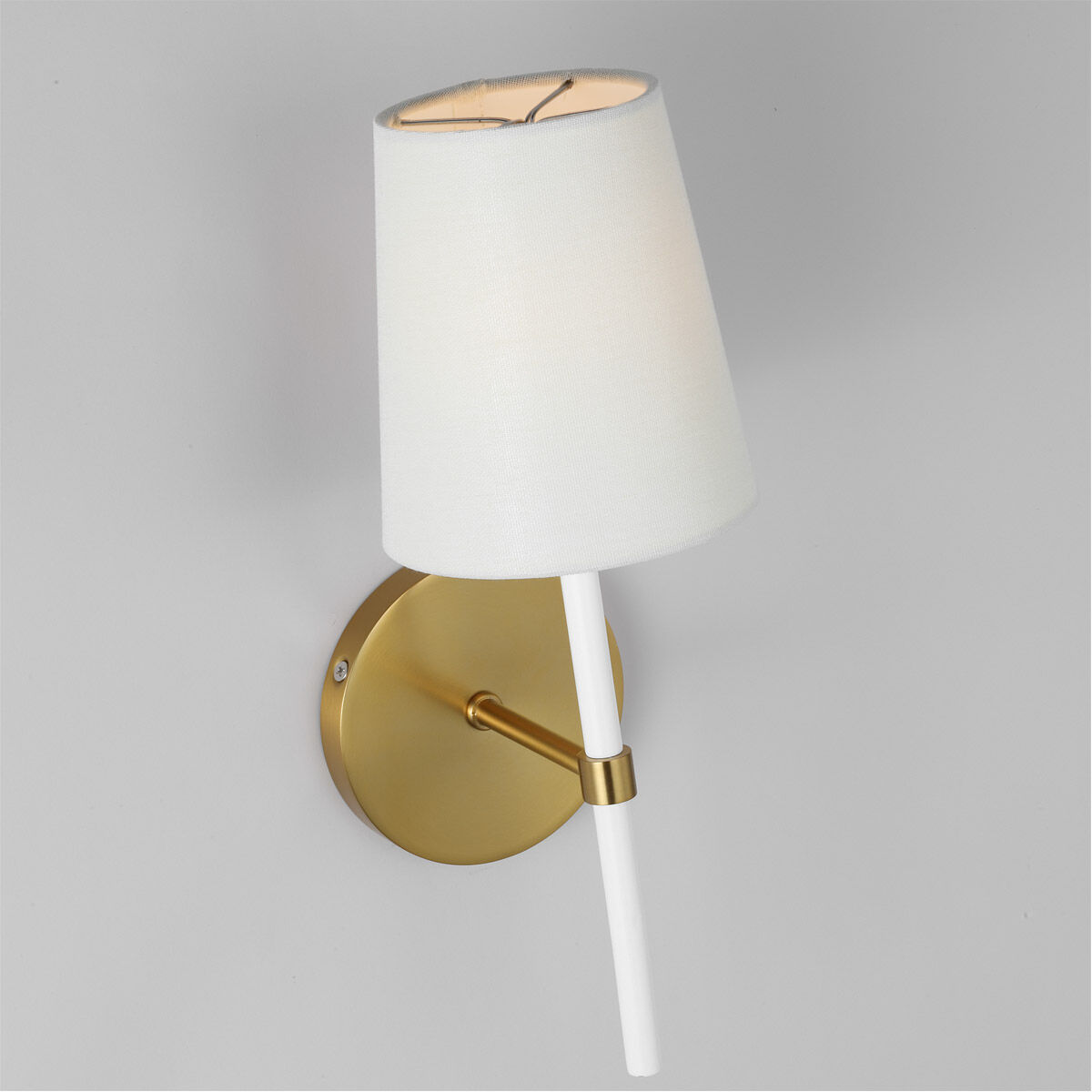 kate spade new york Monroe Wall Sconce Wall Light in Burnished Brass / Gloss White