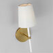 kate spade new york Monroe 1 Light 5 inch Burnished Brass Wall Sconce Wall Light in Burnished Brass / Gloss White