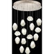 Natural Inspirations 15 Light 21 inch Gold Pendant Ceiling Light in Clear Quartz Studio Glass 3