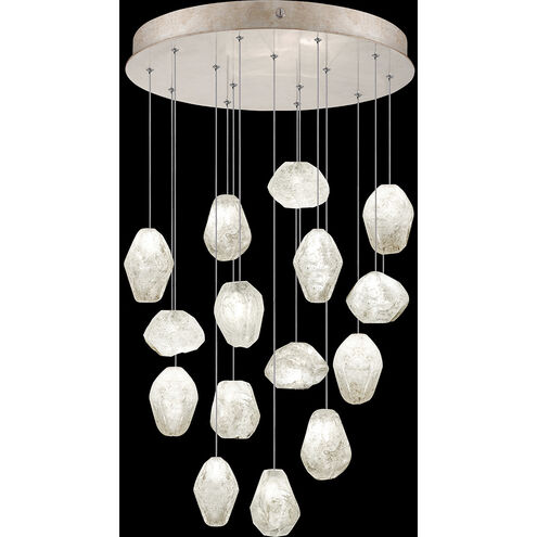 Natural Inspirations 15 Light 21 inch Gold Pendant Ceiling Light in Clear Quartz Studio Glass 3