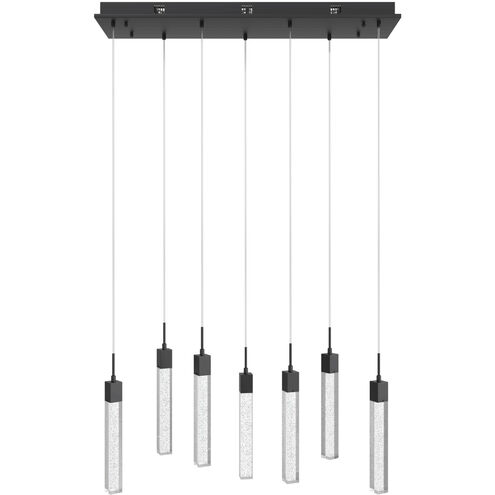 Original Glacier Avenue LED 11 inch Black Multi Port Pendant Ceiling Light in Bubbled