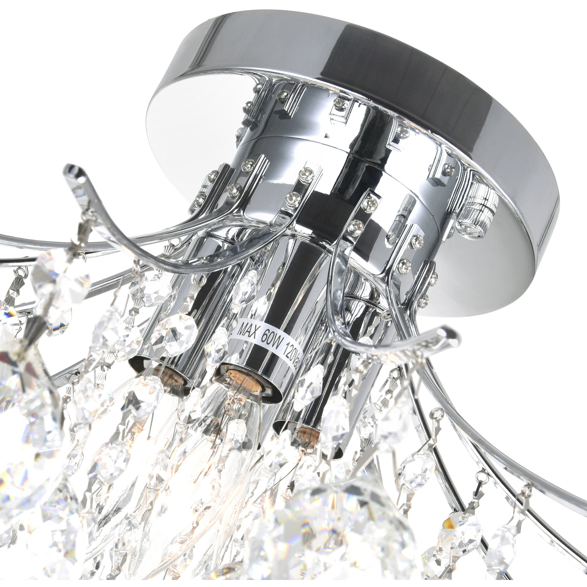 Princess 4 Light 16 inch Chrome Flush Mount Ceiling Light