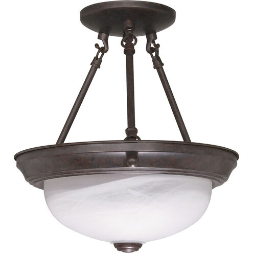 Brentwood 2 Light 11 inch Old Bronze Semi-Flush Ceiling Light