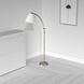 Felix 61 inch 100.00 watt Satin Chrome Task Floor Lamp Portable Light, Swivel Arm