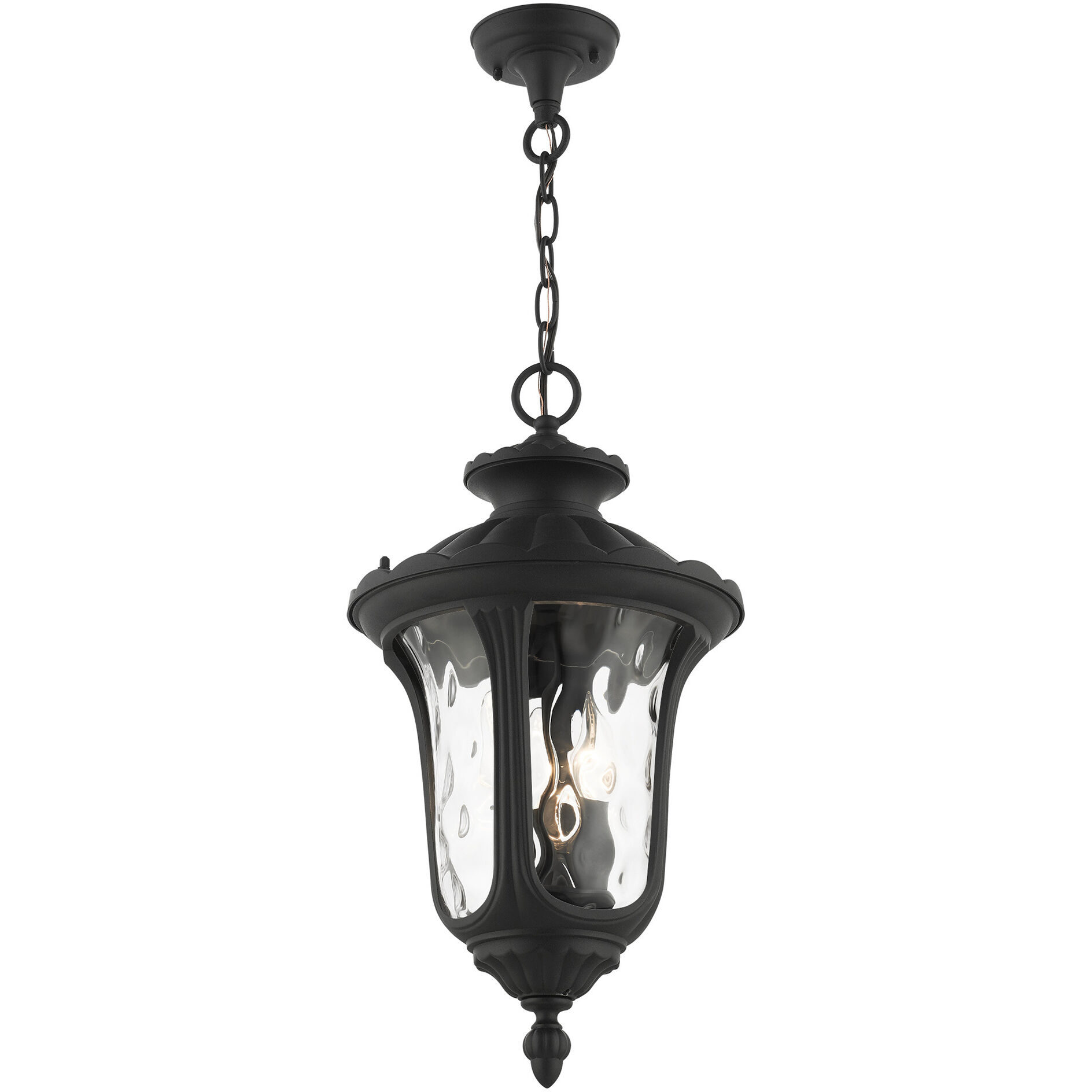 Oxford 3 Light 11 inch Textured Black Outdoor Pendant Lantern