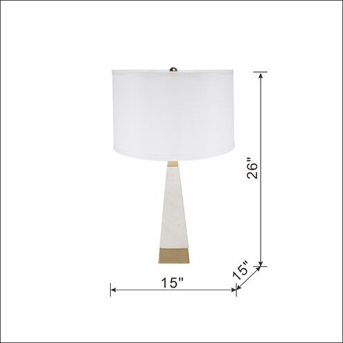 Anita 26 inch 40.00 watt Gold and White Table Lamp Portable Light