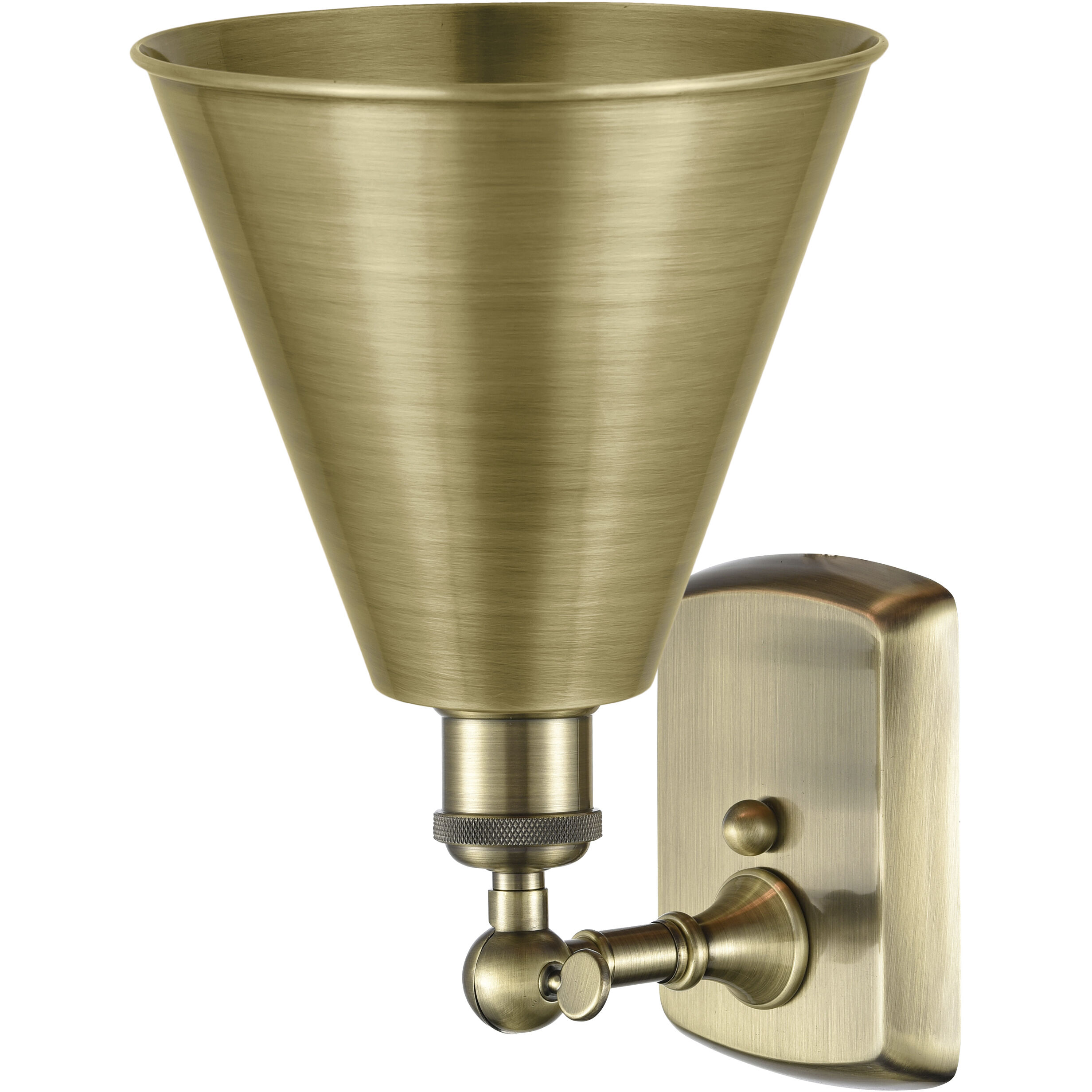 Ballston Cone LED 8 inch Antique Brass Sconce Wall Light