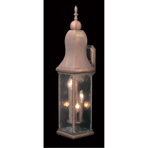 Marquis 3 Light 28 inch Raw Copper Exterior Wall Mount