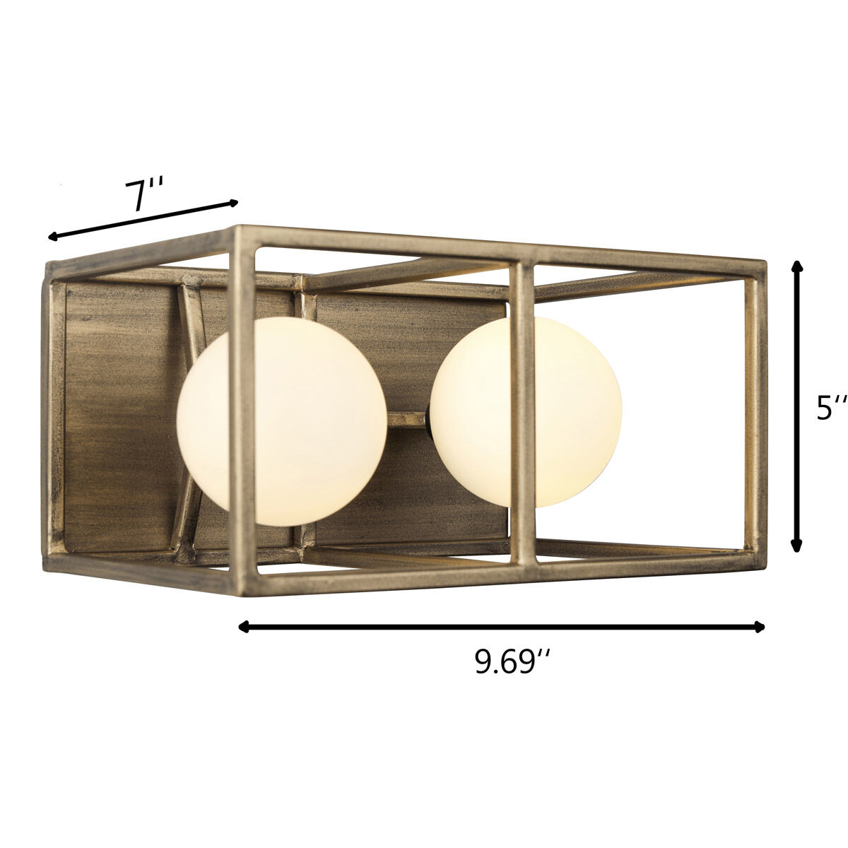 Plaza LED 9.63 inch Havana Gold and Carbon Bath Vanity Wall Light