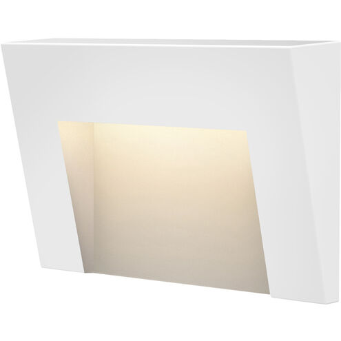 Taper 12v 1.90 watt Satin White Landscape Deck Sconce, Horizontal