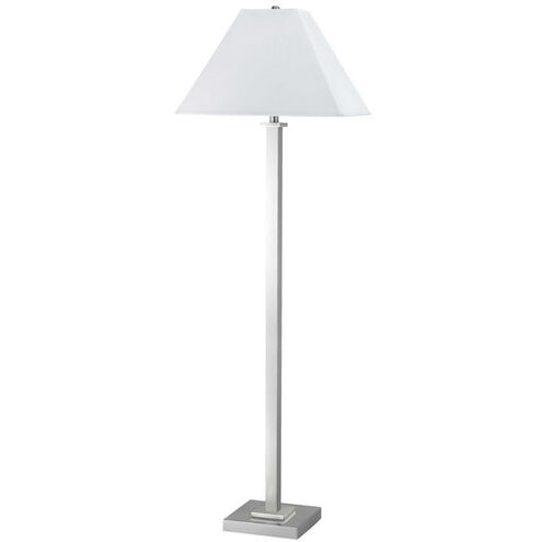 Hotel 59 inch 100 watt Brushed Steel Floor Lamp Portable Light