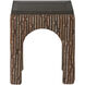 Continental Side Table in Dark Brown Oak with Geo