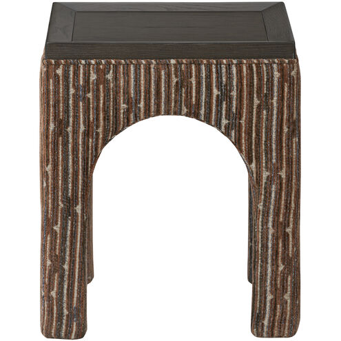 Continental Side Table in Dark Brown Oak with Geo