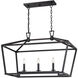 Townsend 3 Light 32 inch Classic Bronze Linear Chandelier Ceiling Light, Essentials