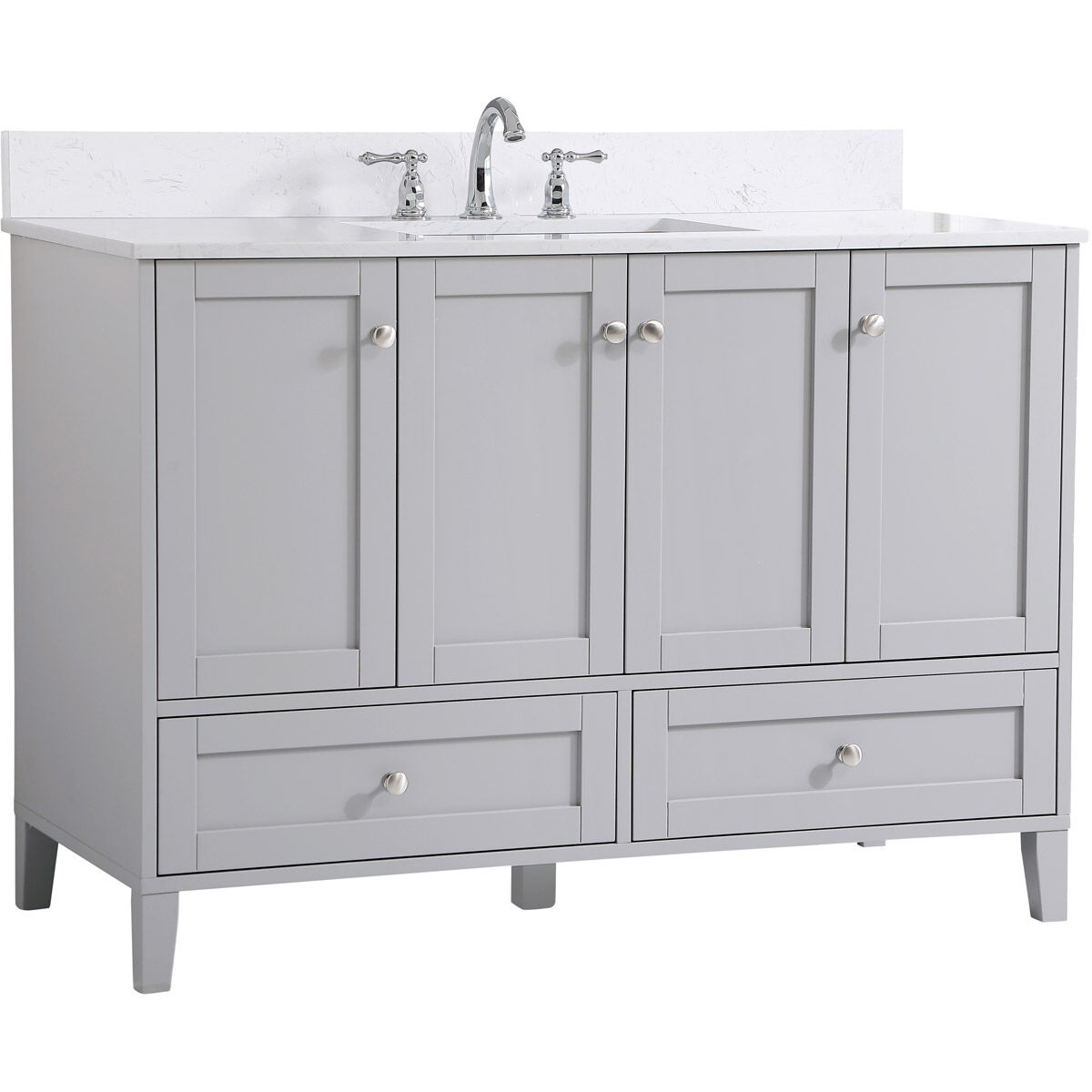 Sommerville 48 X 22 X 34 inch Grey Vanity Sink Set in Gray