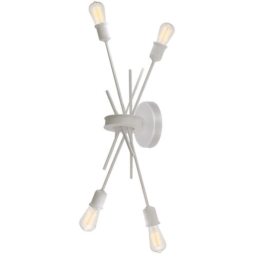 Nebraska 4 Light 11 inch White Decorative Wall Sconce Wall Light