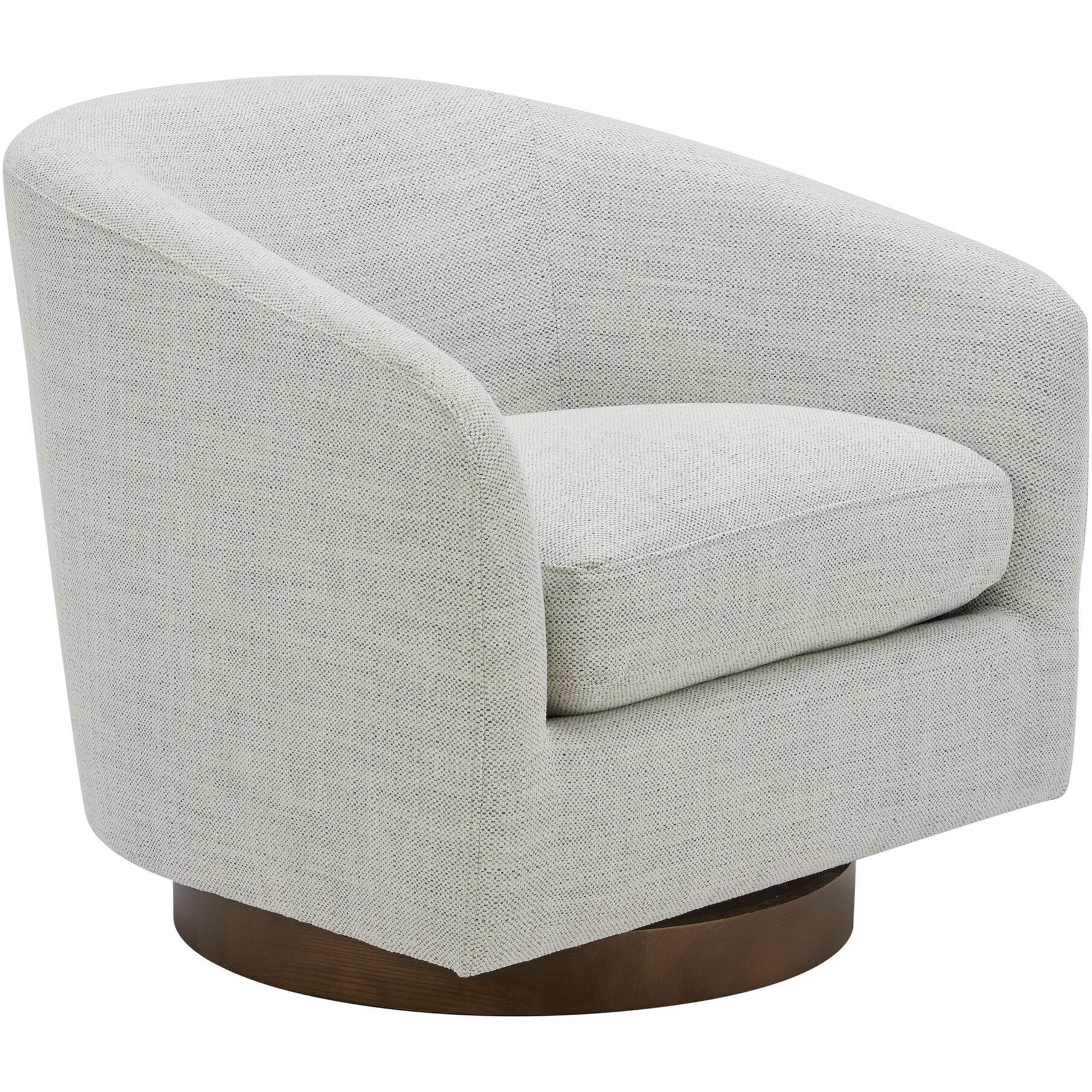 Oscy White Swivel Chair