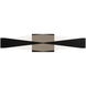 Enigmatic 1 Light 24 inch Black Bath Vanity Light Wall Light in 2700K