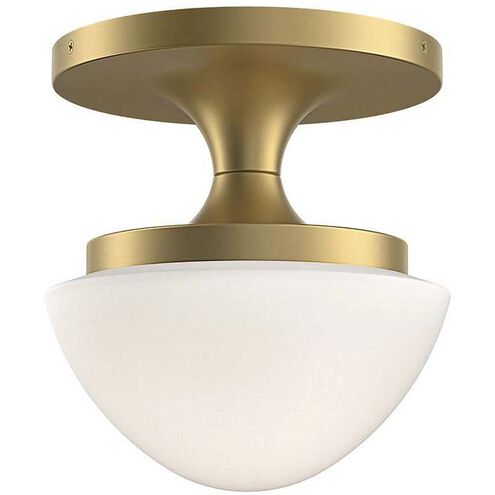 Knox 1 Light 8 inch Lacquered Brass Semi-flush Mount Ceiling Light