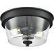 Strayhan 2 Light 13 inch Matte Black Flush Mount Ceiling Light