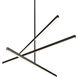 Vega LED 0.75 inch Black Chandelier Ceiling Light
