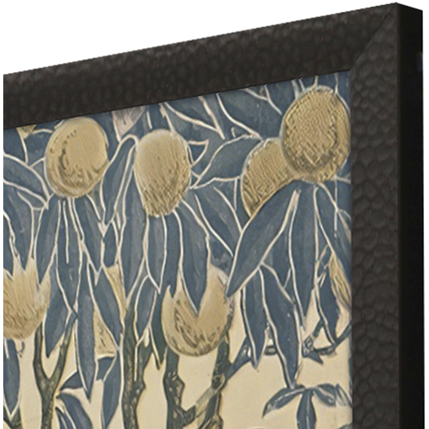 Exotic Elegance Blue and Beige and Brown and Multi Framed Art