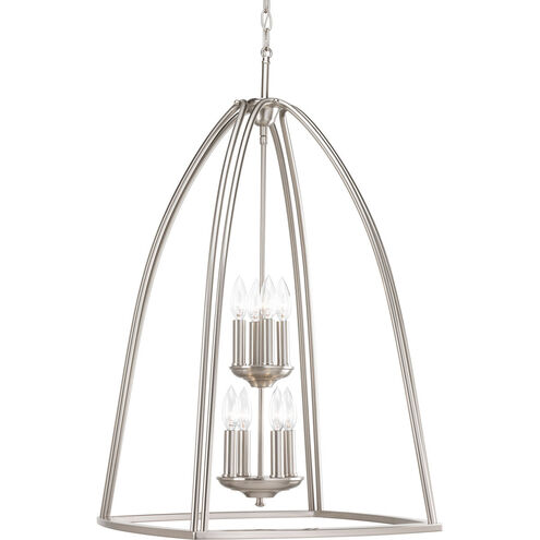 Tally 8 Light 20 inch Brushed Nickel Foyer Pendant Ceiling Light