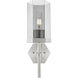Downtown Urban Blakeley Wallchiere Wall Light in Satin Nickel, Light Smoke Glass