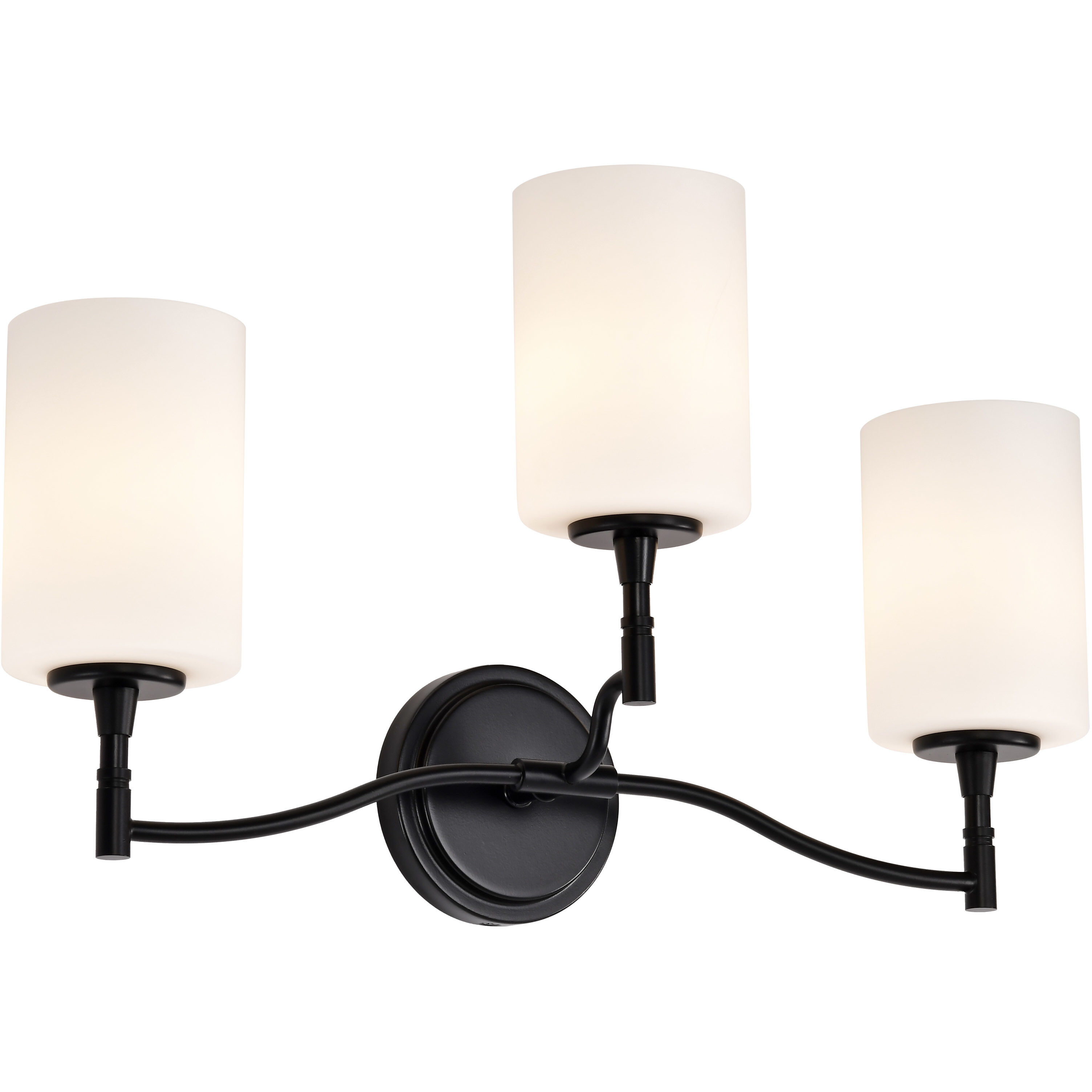 Liam 22 inch Matte Black Vanity Wall Light