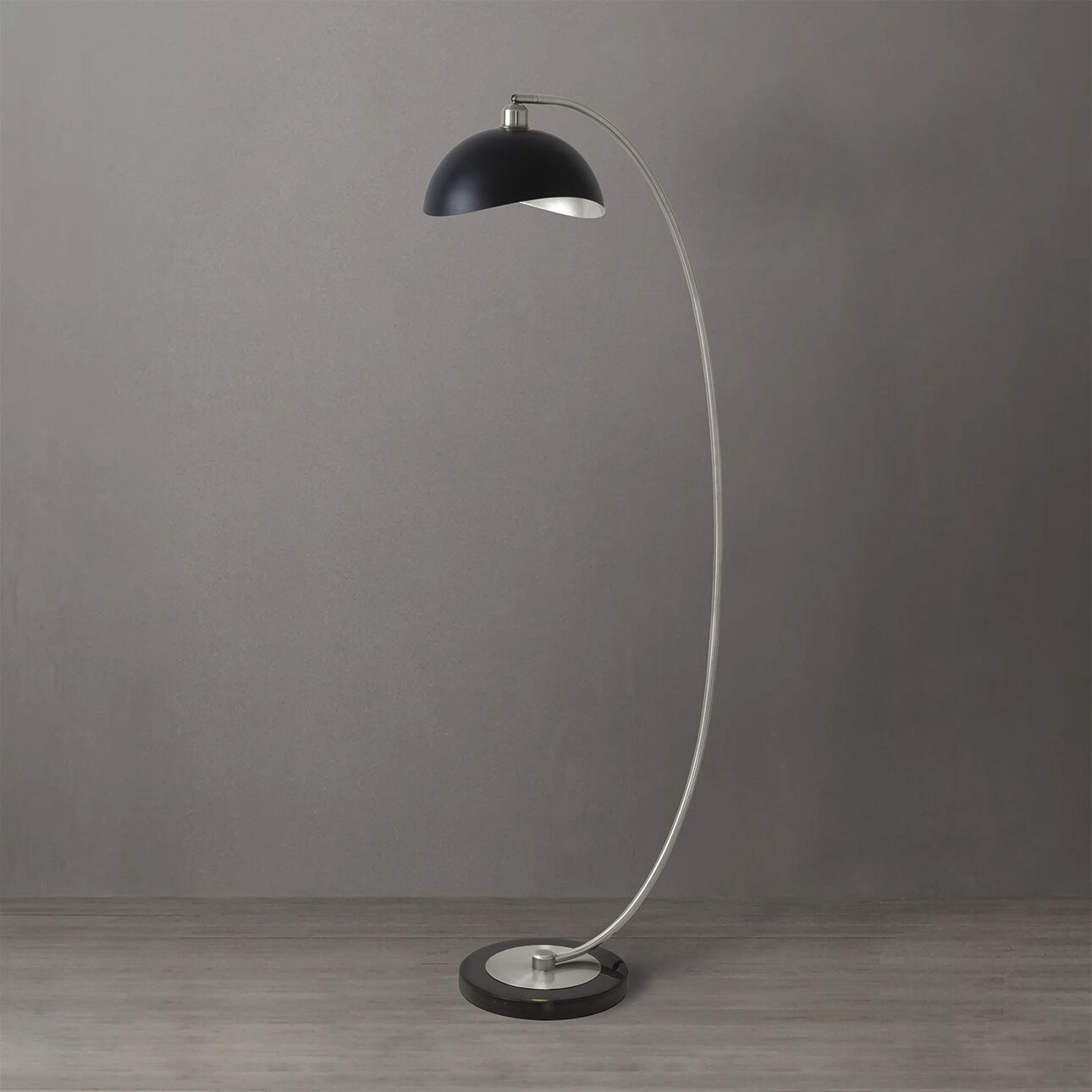 Luna Bella 60 inch 23.00 watt Antique Nickel and Black Arc Floor Lamp Portable Light