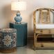 Porto 21 X 15 inch Azure Ceramic Side Table