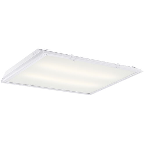 EnviroLite LED 24 inch White Troffer Ceiling Light, Shallow Prismatic Lens