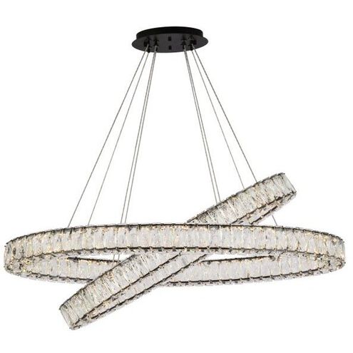 Monroe 2 Light 40 inch Black Pendant Ceiling Light