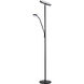 Modern 72 inch 30.00 watt Sandy Black Task Floor Lamp Portable Light in Satin Black, Task
