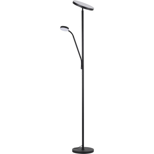 Modern 72 inch 30.00 watt Sandy Black Task Floor Lamp Portable Light in Satin Black, Task