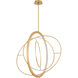 Galilei 8 Light Aged Brass Pendant Ceiling Light