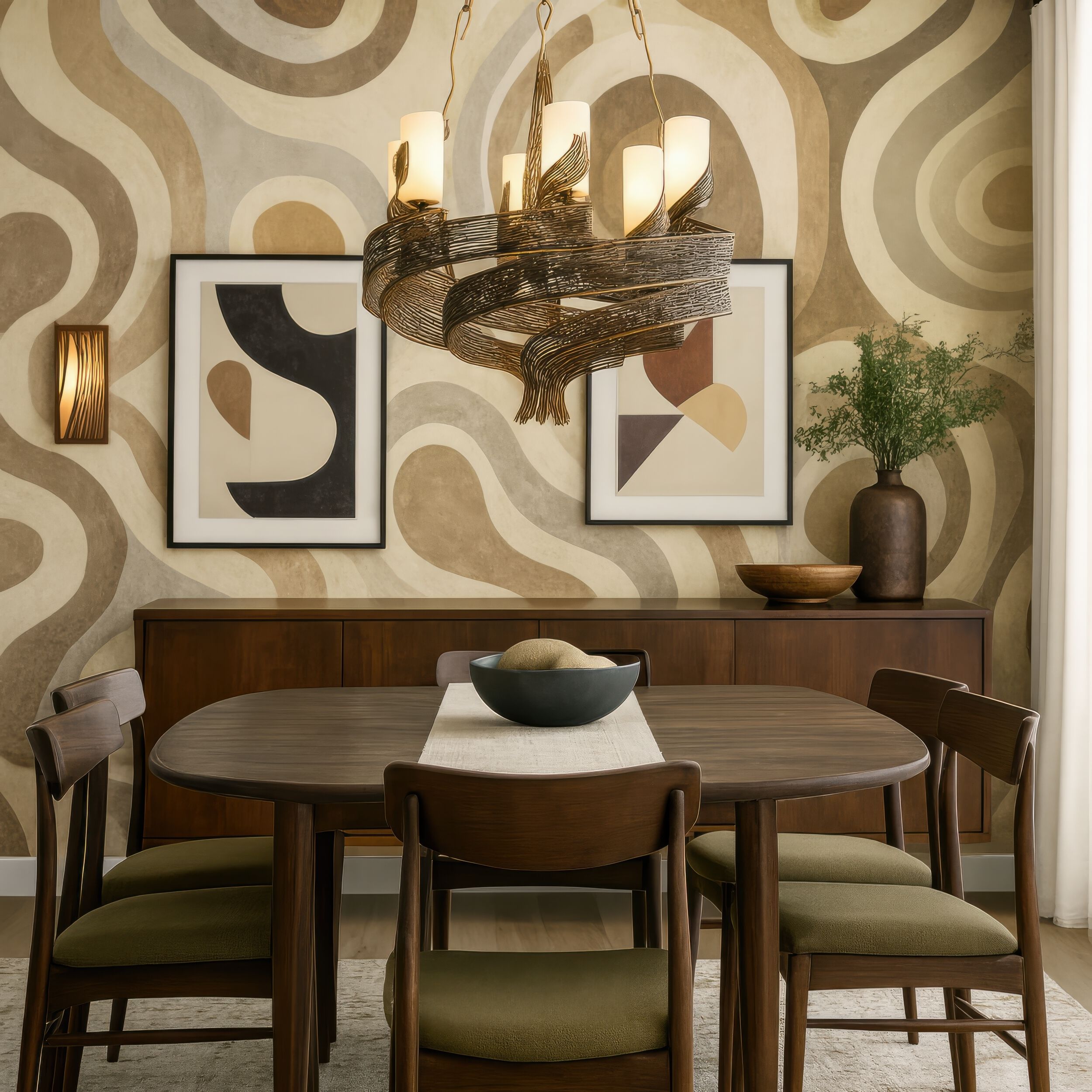 Flow 6 Light 28.5 inch Hammered Ore Chandelier Ceiling Light