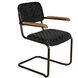 Noir Dark Walnut with Antique Brass Arm Chair