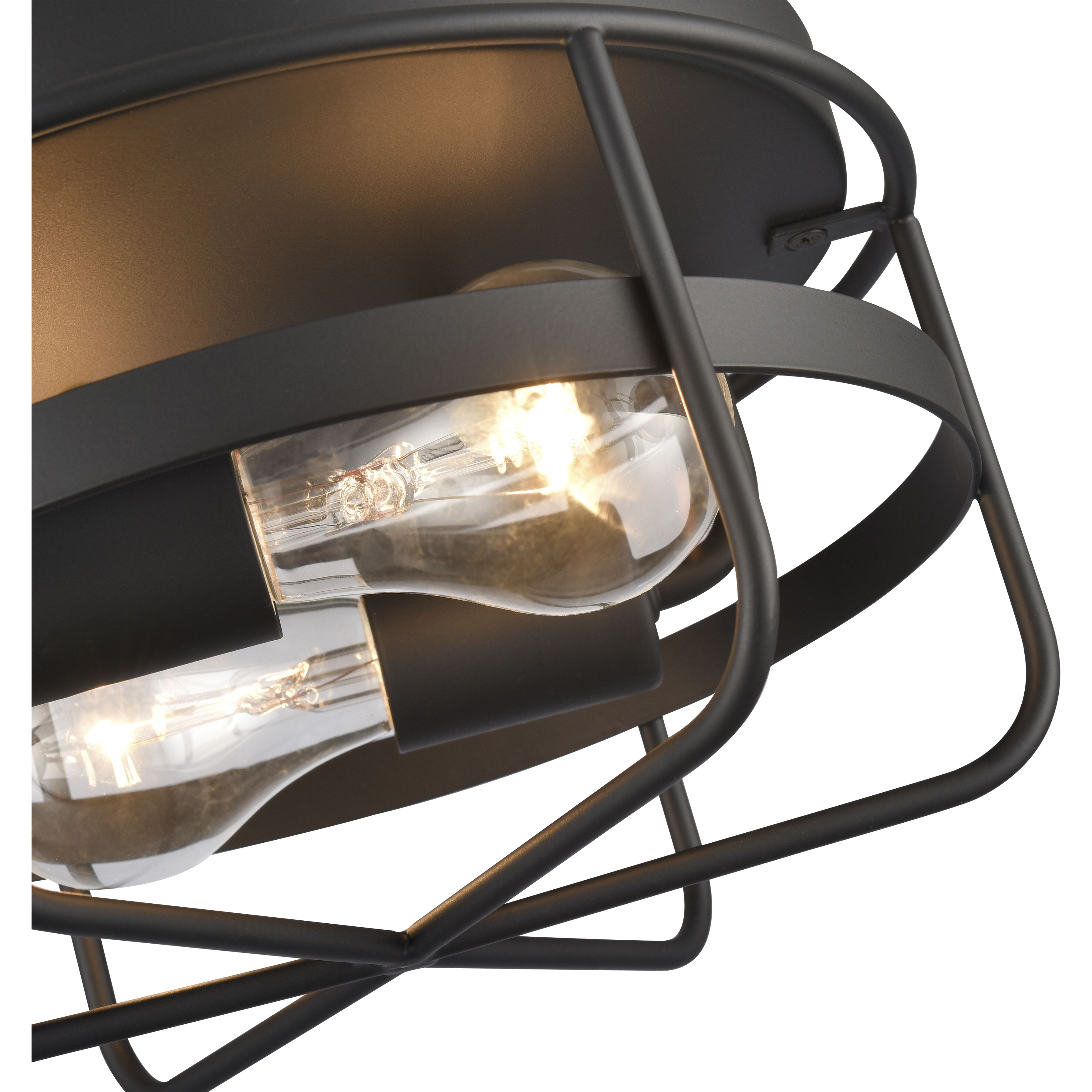 Gael 2 Light 10 inch Matte Black Flush Mount Ceiling Light