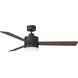 Era 52 LED 52 inch Midnight Black with Midnight Black/American Walnut reversible blades Indoor/Outdoor Ceiling Fan
