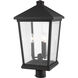 Beacon 3 Light 23.5 inch Oil Rubbed Bronze Outdoor Post Mount Fixture in 15