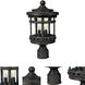 Santa Barbara DC 3 Light 18.5 inch Sienna Outdoor Pole/Post Mount