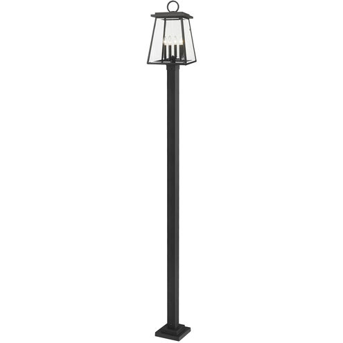 Broughton 4 Light 115.75 inch Black Outdoor Post Mounted Fixture