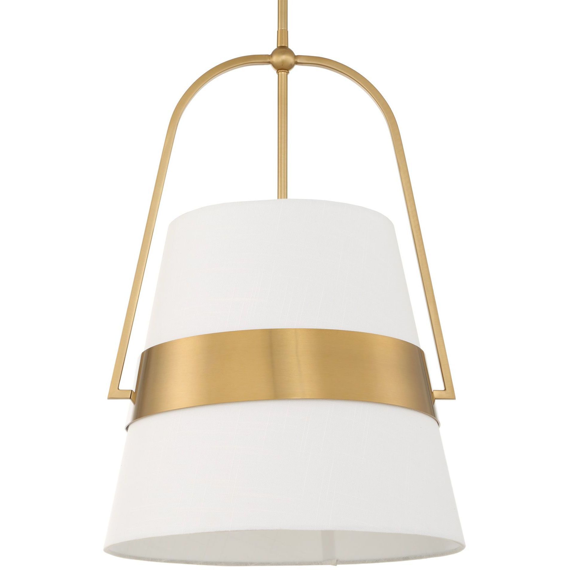 Harness 1 Light 15 inch Warm Brass Pendant Ceiling Light