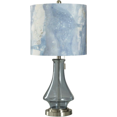 Bleaker 29 inch 150.00 watt Smokey Blue and Silver Table Lamp Portable Light