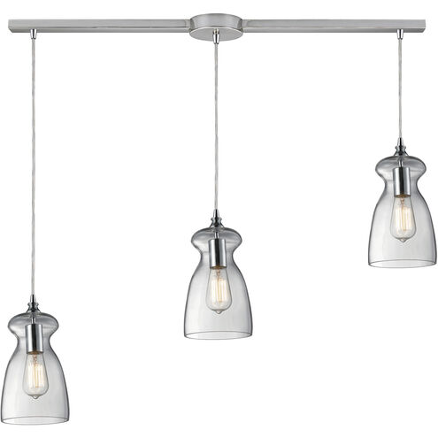 Menlow Park 3 Light 5 inch Polished Chrome with Clear Multi Pendant Ceiling Light