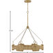 Raffi LED 30 inch Burnished Gold Chandelier Ceiling Light, Single Tier