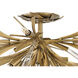 Vida LED 24 inch Burnished Gold Foyer Light Ceiling Light, Semi-Flush Mount
